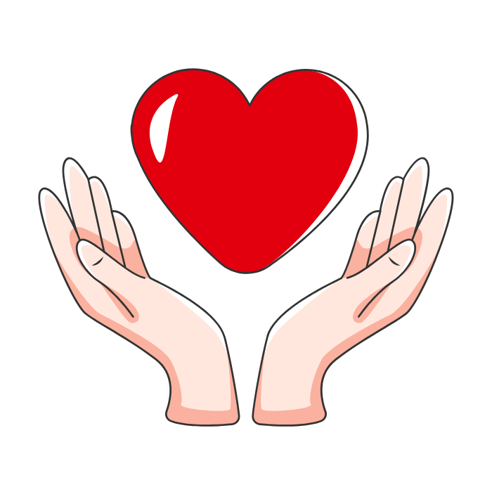 heart between two hands